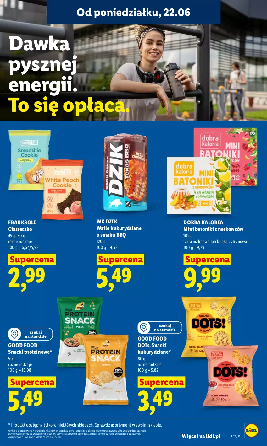 Gazetka promocyjna Lidl - Gazetka ważna od 22.06 do 24.06 - ważna 22.06 do 24.06.2026 - strona 83 - produkty: Babka, Baton, Tarta, Tonik, Wafle