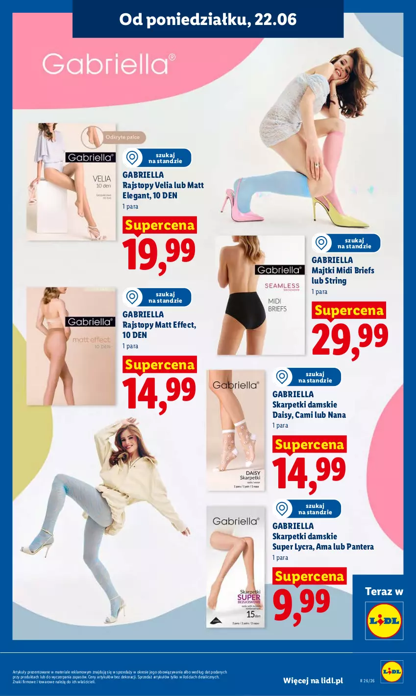 Gazetka promocyjna Lidl - Gazetka ważna od 22.06 do 24.06 - ważna 22.06 do 24.06.2026 - strona 89 - produkty: Brie, Karp, Majtki, Rajstopy, Skarpetki, Tera, Top