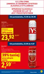 Gazetka promocyjna Lidl - Gazetka ważna od 22.06 do 24.06 - Gazetka - ważna od 24.06 do 24.06.2026 - strona 15 - produkty: Tyskie, Warka