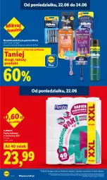 Gazetka promocyjna Lidl - Gazetka ważna od 22.06 do 24.06 - Gazetka - ważna od 24.06 do 24.06.2026 - strona 16 - produkty: Papier, Papier toaletowy, Gillette, Flora