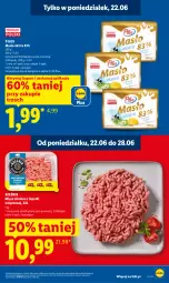 Gazetka promocyjna Lidl - Gazetka ważna od 22.06 do 24.06 - Gazetka - ważna od 24.06 do 24.06.2026 - strona 3 - produkty: Mięso mielone, Mięso mielone z łopatki wieprzowej, Pilos, Masło, Mięso