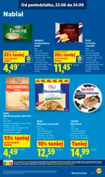 Gazetka promocyjna Lidl - Gazetka ważna od 22.06 do 24.06 - Gazetka - ważna od 24.06 do 24.06.2026 - strona 63 - produkty: Mozzarella, Cheddar, Ser, Twaróg, Piątnica, Kawa, Mascarpone, Pilos, Twaróg półtłusty, Gouda