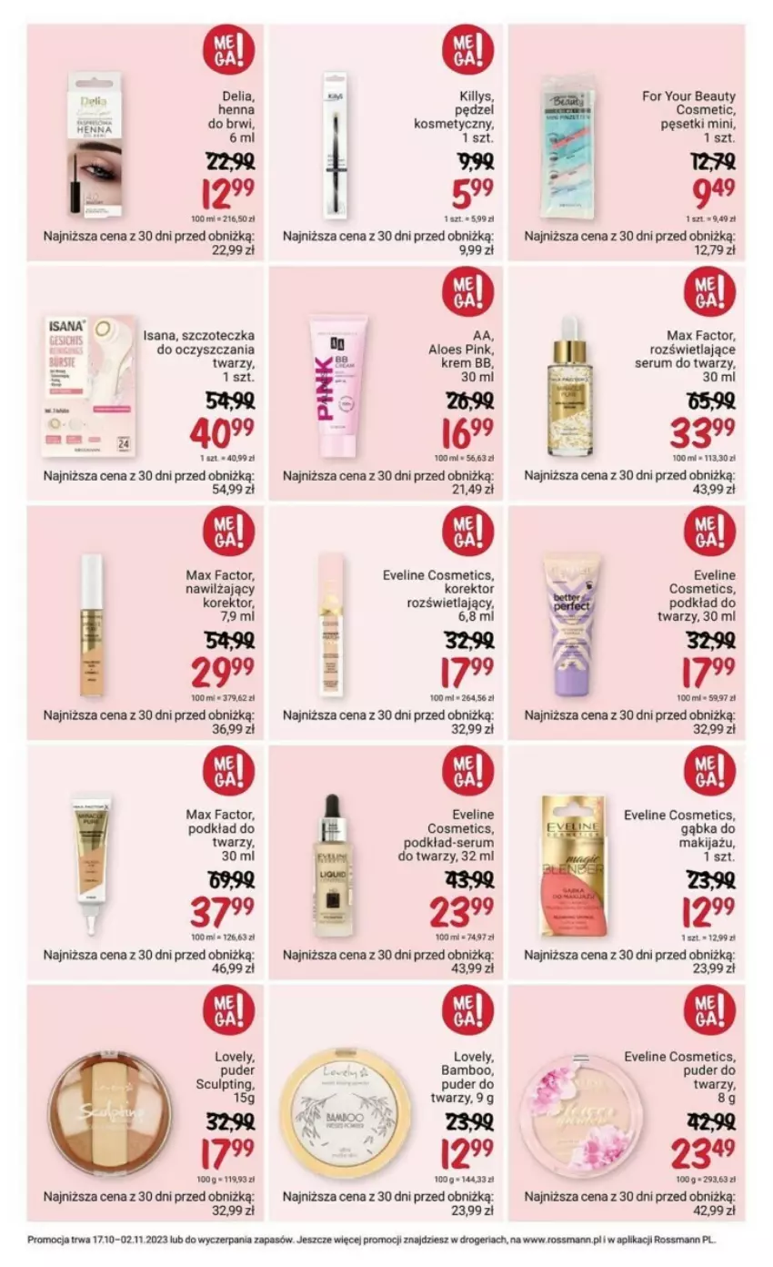 Gazetka promocyjna Rossmann - ważna 17.10 do 02.11.2023 - strona 18 - produkty: Eveline, Fa, For Your Beauty, Killys, Krem bb, Lovely, Makijaż, Mars, Max Factor, Podkład, Podkład do twarzy, Puder, Puder do twarzy, Rum, Ser, Serum, Serum do twarzy, Szczoteczka