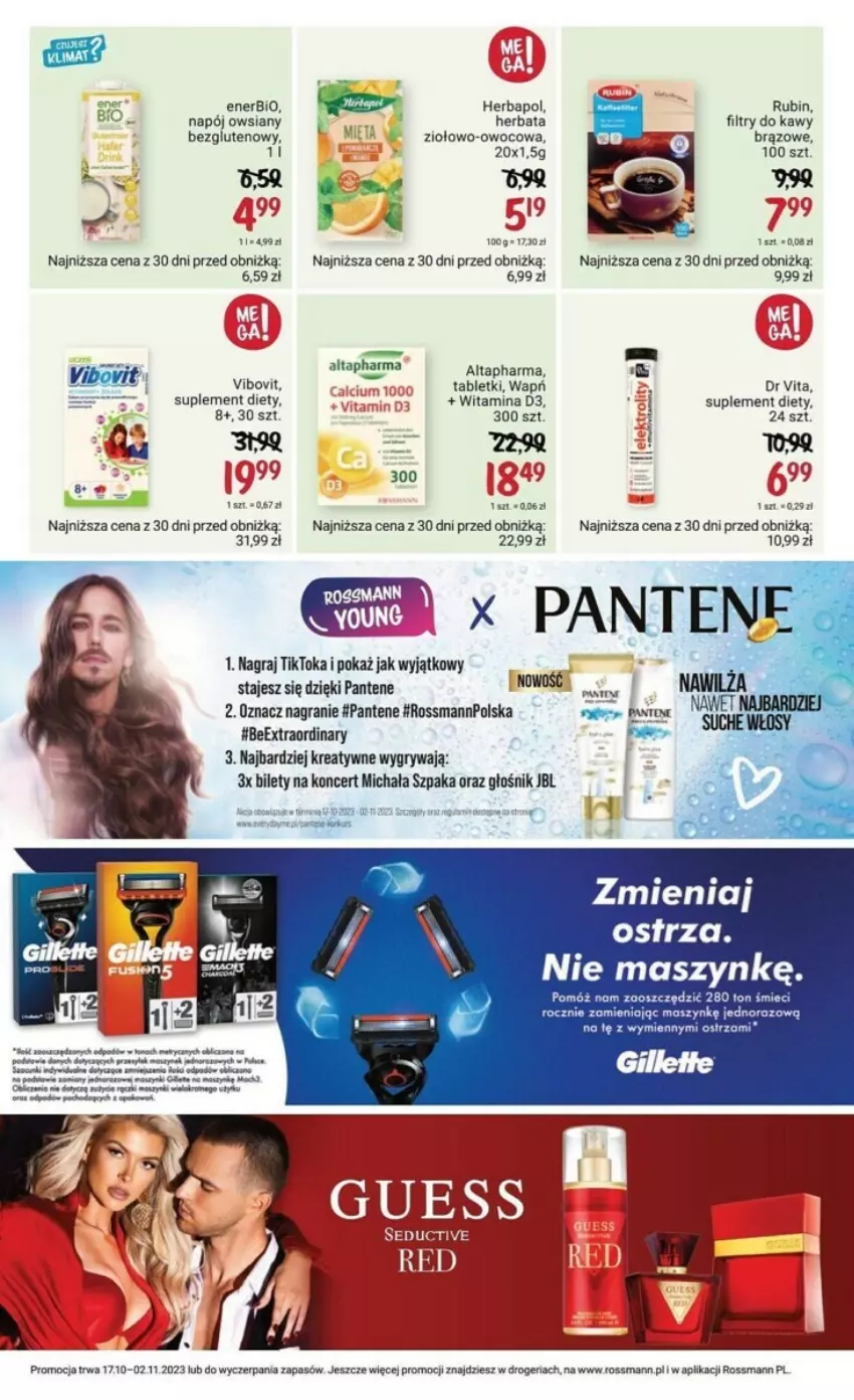 Gazetka promocyjna Rossmann - ważna 17.10 do 02.11.2023 - strona 5 - produkty: AEG, Calcium, Dr Vita, Enerbio, Fa, Fizan, Głośnik, Gra, Gry, Herbapol, Herbata, JBL, Koc, Mięta, Napój, Pantene, Rubin, Suplement diety, Tablet, Tera