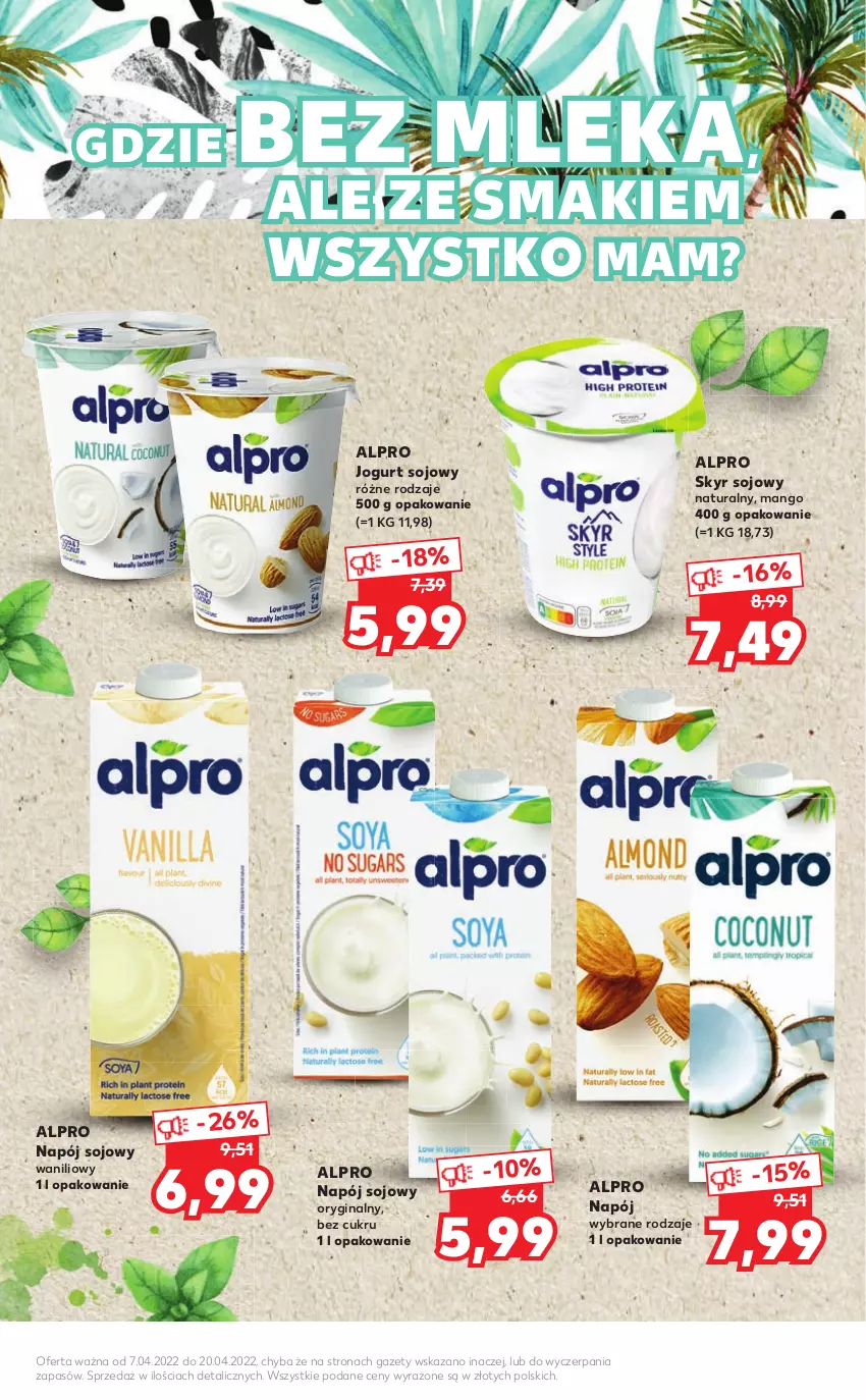 Gazetka promocyjna Kaufland - Oferta specjalna - ważna 07.04 do 20.04.2022 - strona 2 - produkty: Alpro, Gin, Jogurt, Mango, Napój