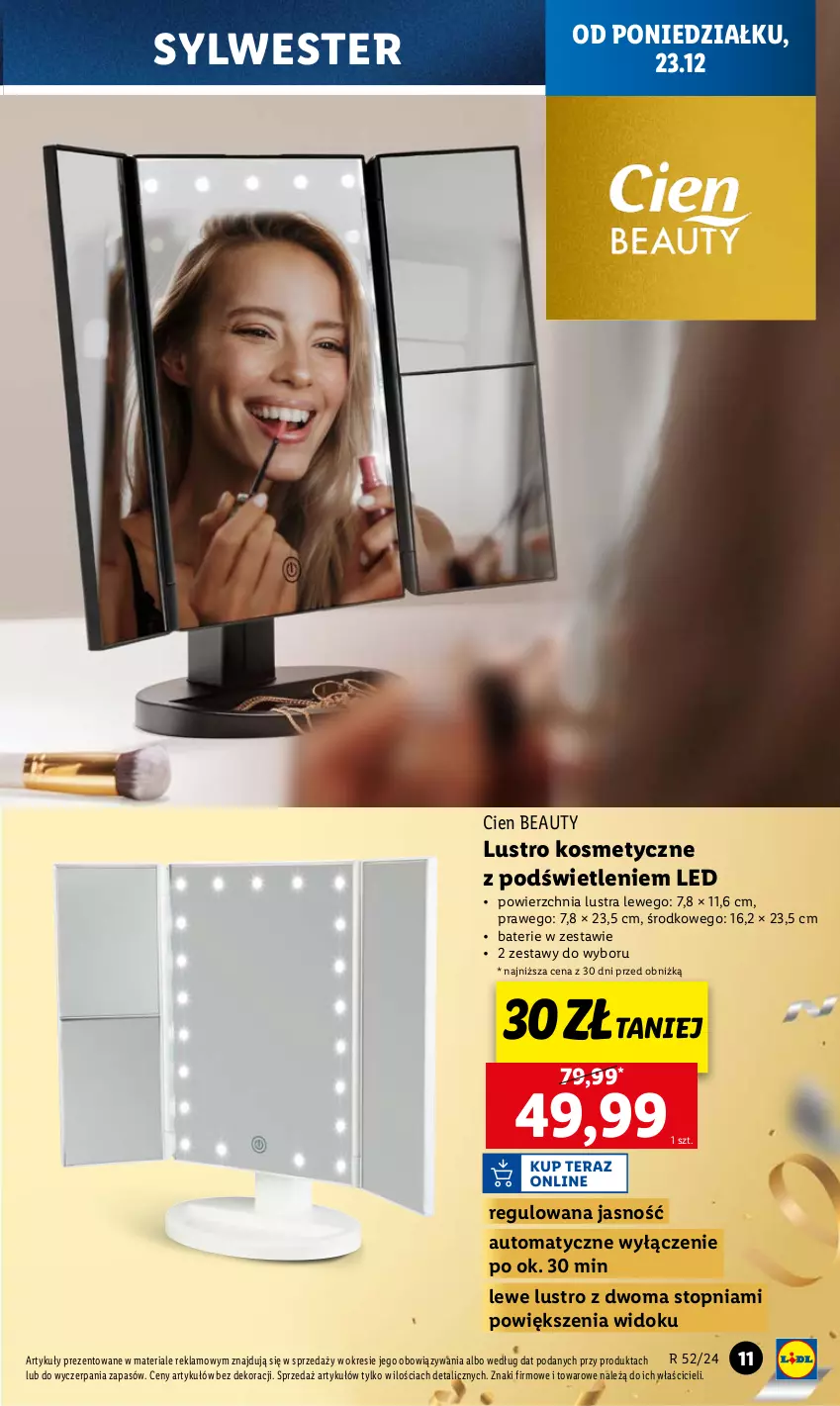 Gazetka promocyjna Lidl - GAZETKA - ważna 23.12 do 28.12.2024 - strona 11 - produkty: Lustro, Top