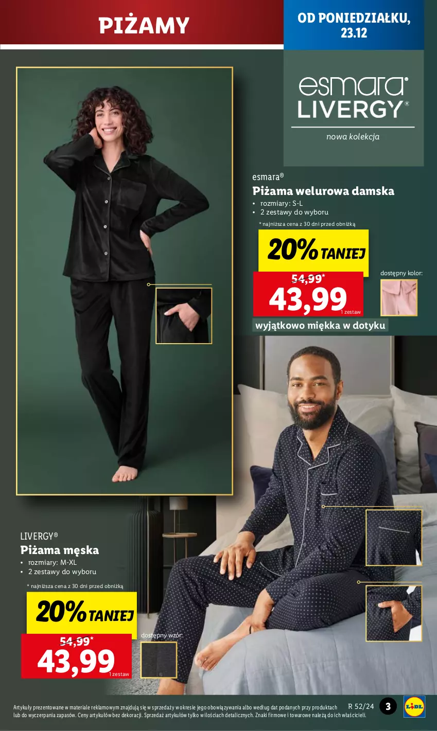 Gazetka promocyjna Lidl - GAZETKA - ważna 23.12 do 28.12.2024 - strona 3 - produkty: Piżama