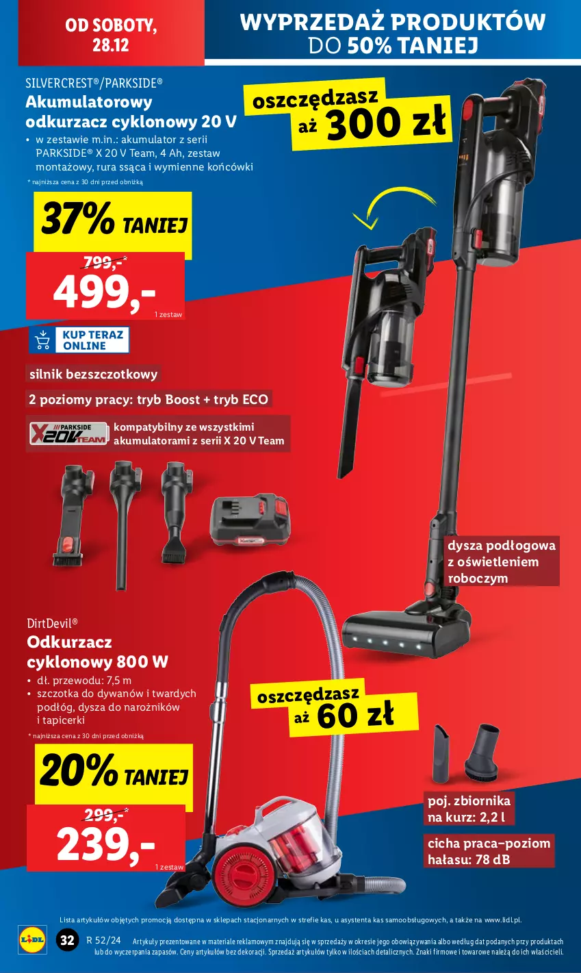 Gazetka promocyjna Lidl - GAZETKA - ważna 23.12 do 28.12.2024 - strona 34 - produkty: Akumulator, Dywan, Narożnik, Odkurzacz, Parkside, Rura, Ser, Silvercrest, Szczotka