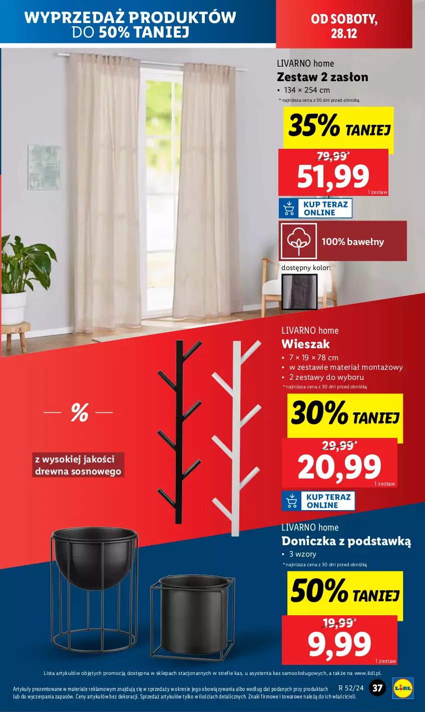 Gazetka promocyjna Lidl - GAZETKA - ważna 23.12 do 28.12.2024 - strona 39 - produkty: Ivar, Sok, Sos, Wieszak