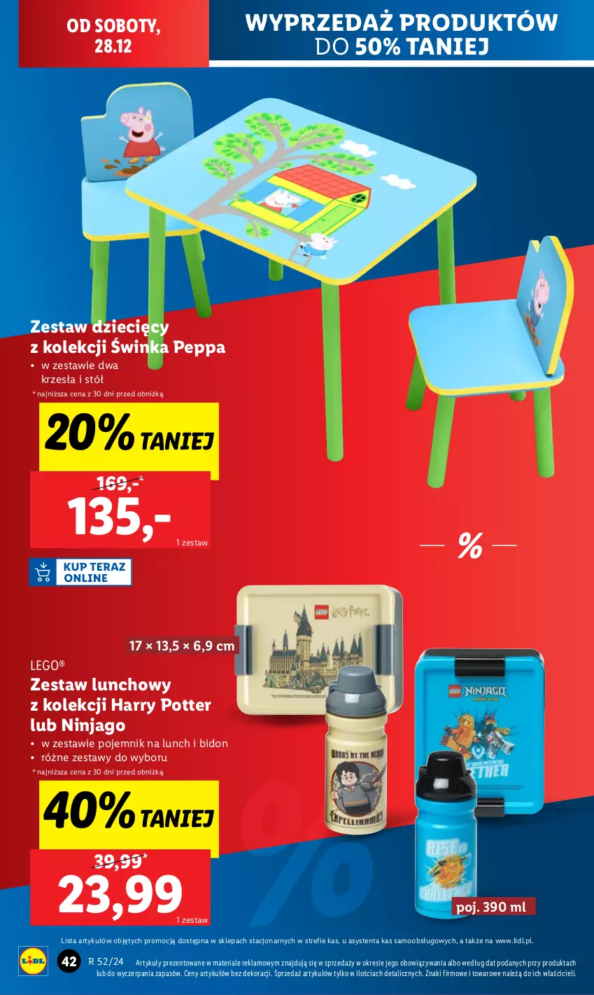 Gazetka promocyjna Lidl - GAZETKA - ważna 23.12 do 28.12.2024 - strona 44 - produkty: Dzieci, Harry Potter, Inka, LEGO, Pojemnik, Pojemnik na lunch, Stół