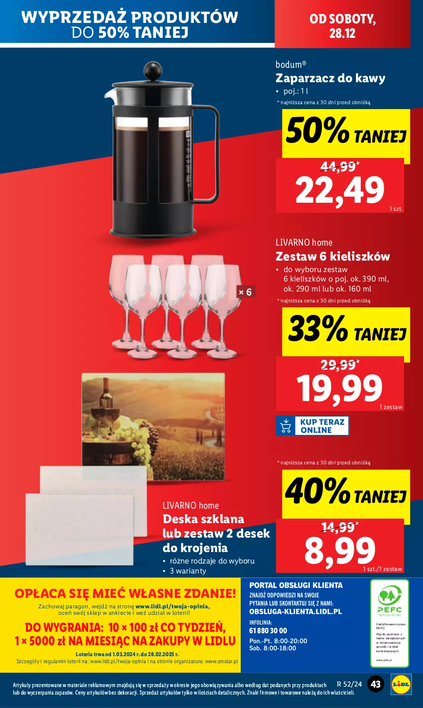 Gazetka promocyjna Lidl - GAZETKA - ważna 23.12 do 28.12.2024 - strona 45 - produkty: Gra, Ivar, LANA, Mola, Zaparzacz, Zaparzacz do kawy