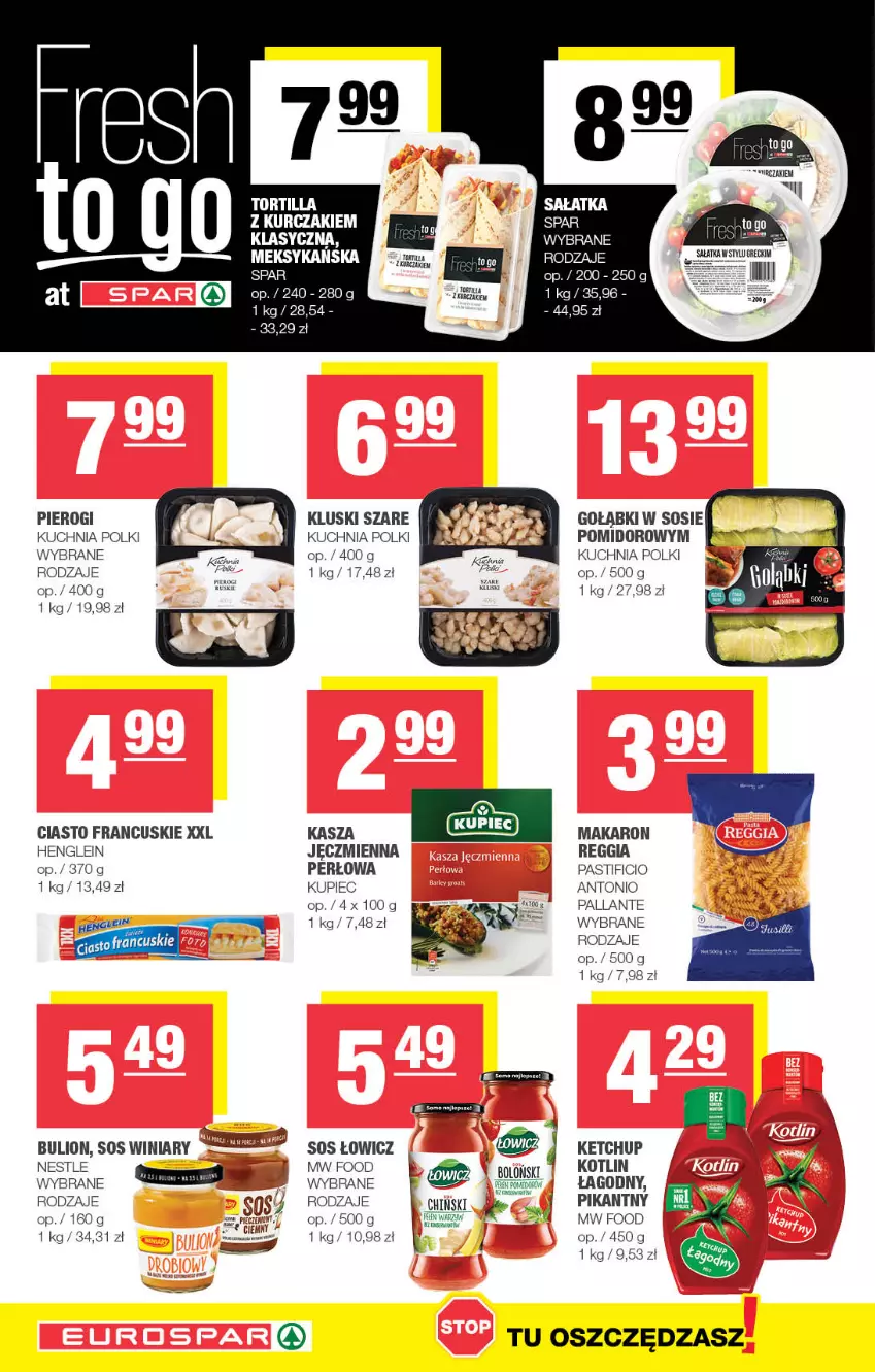 Gazetka promocyjna Spar - EuroSpar - ważna 29.01 do 08.02.2023 - strona 12 - produkty: Bulion, Ciasto francuskie, Kasza, Ketchup, Kotlin, Kuchnia, Kupiec, Kurczak, Lion, Makaron, Piec, Pierogi, Sałat, Sałatka, Sos, Winiary