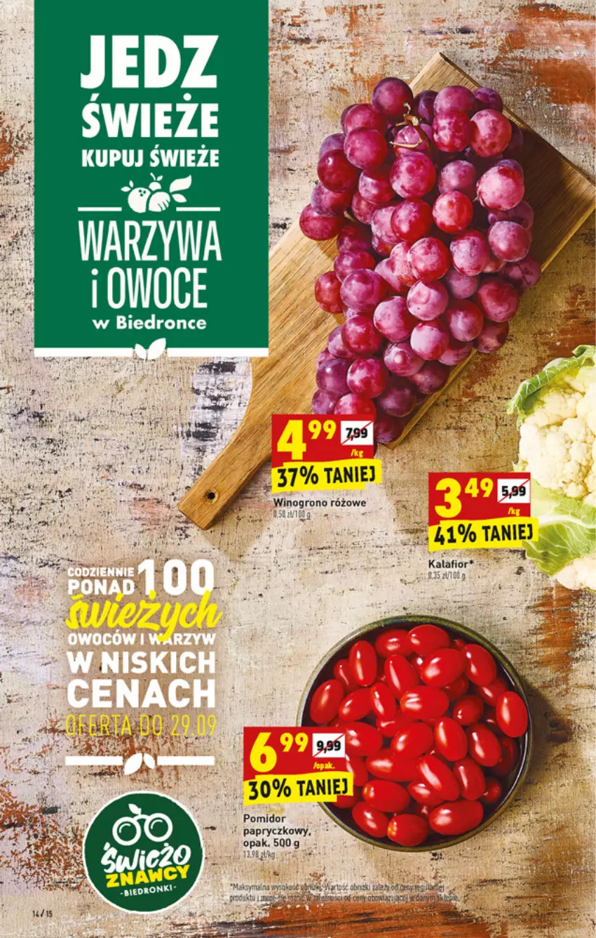 Gazetka promocyjna Biedronka - W tym tygodniu - ważna 27.09 do 02.10.2021 - strona 14 - produkty: Kalafior, Wino