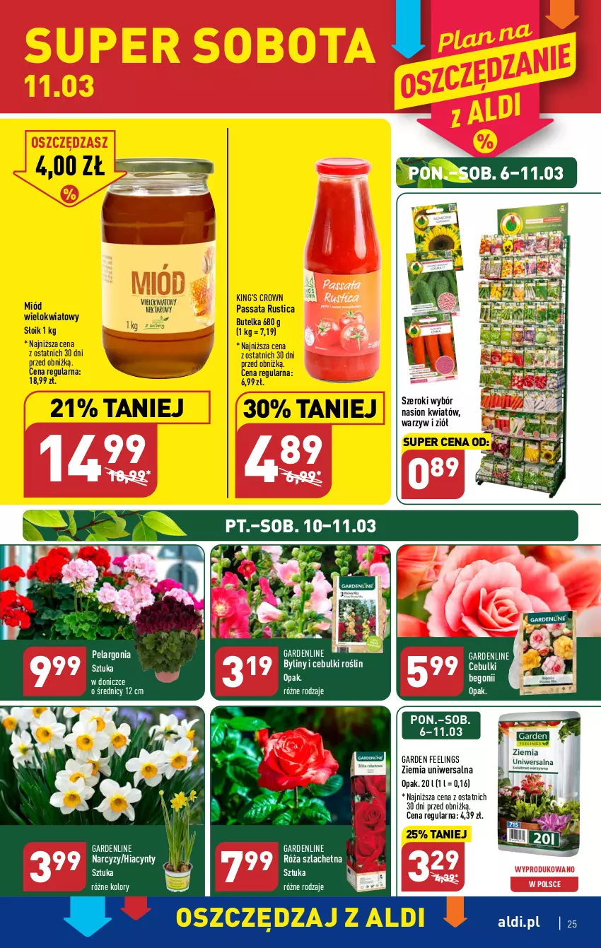 Gazetka promocyjna Aldi - Pełny katalog - ważna 06.03 do 11.03.2023 - strona 25 - produkty: Hiacynt, Miód, Narcyz, Róża, Rust