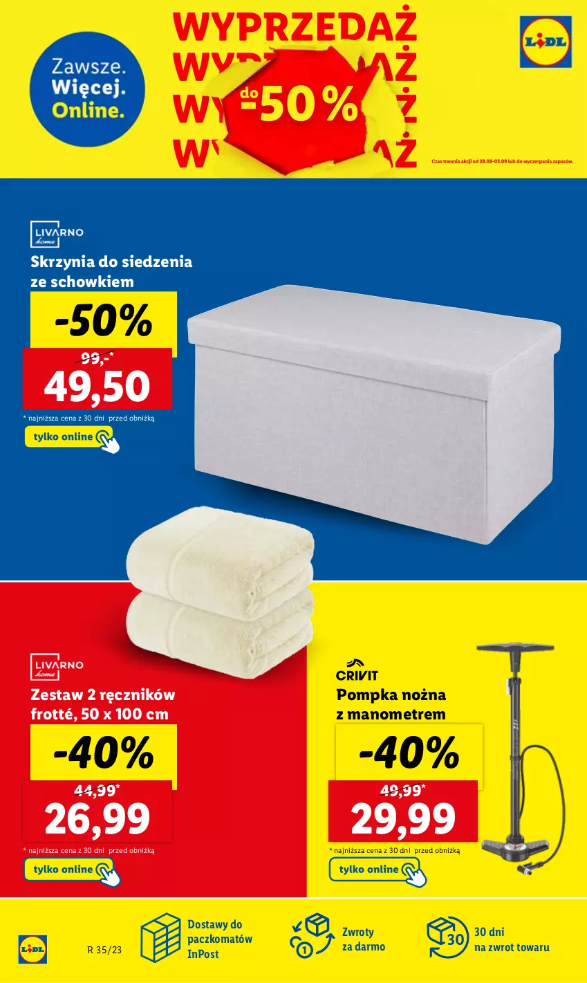 Gazetka promocyjna Lidl - GAZETKA - ważna 28.08 do 02.09.2023 - strona 33 - produkty: Noż, Pompka, Ręcznik