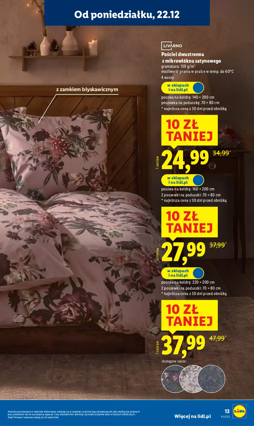 Gazetka promocyjna Lidl - GAZETKA - ważna 22.12 do 27.12.2025 - strona 17 - produkty: Gra, Pościel, Pościel dwustronna, Poszewka, Rama