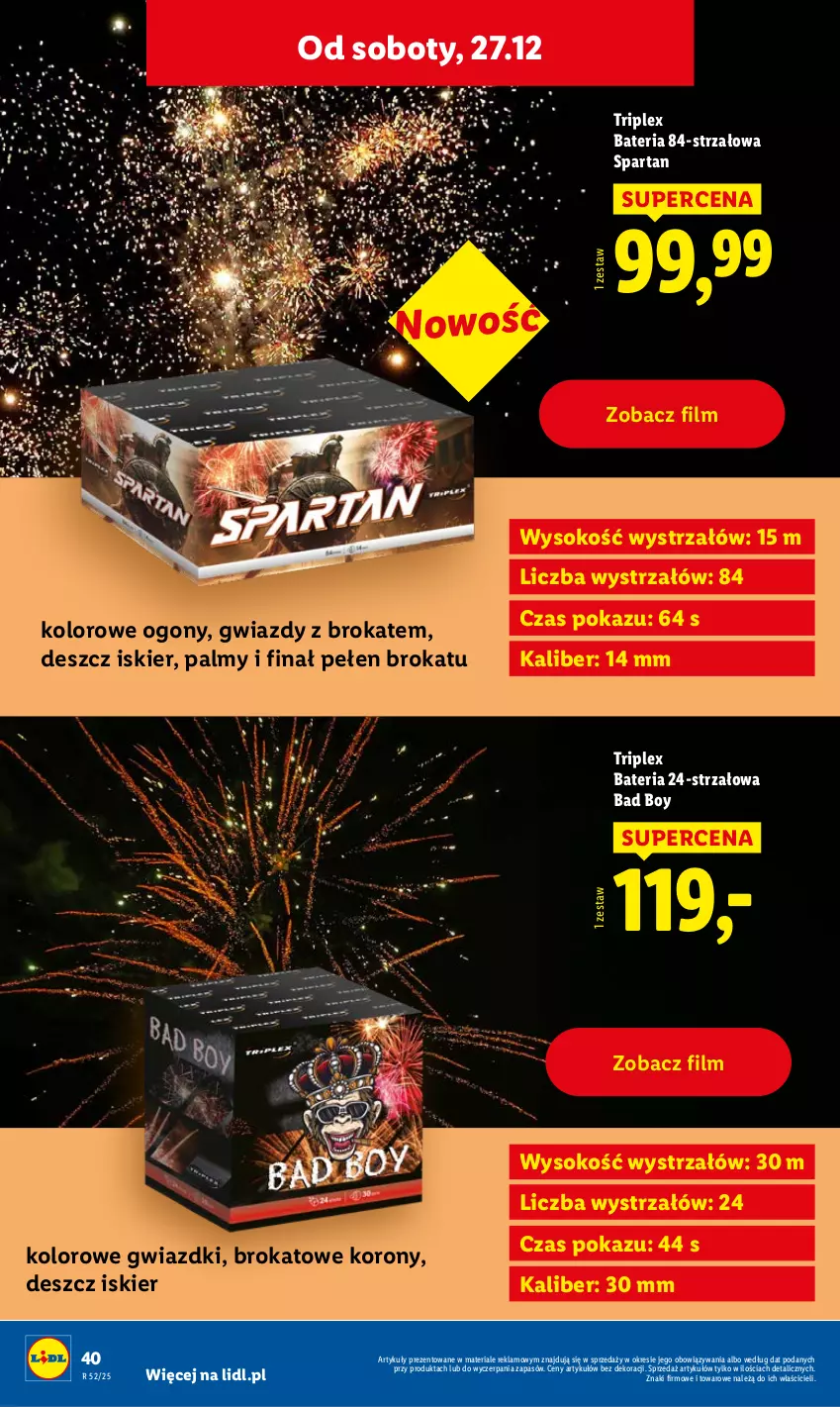 Gazetka promocyjna Lidl - GAZETKA - ważna 22.12 do 27.12.2025 - strona 44 - produkty: Bateria, Sok, Strzałów