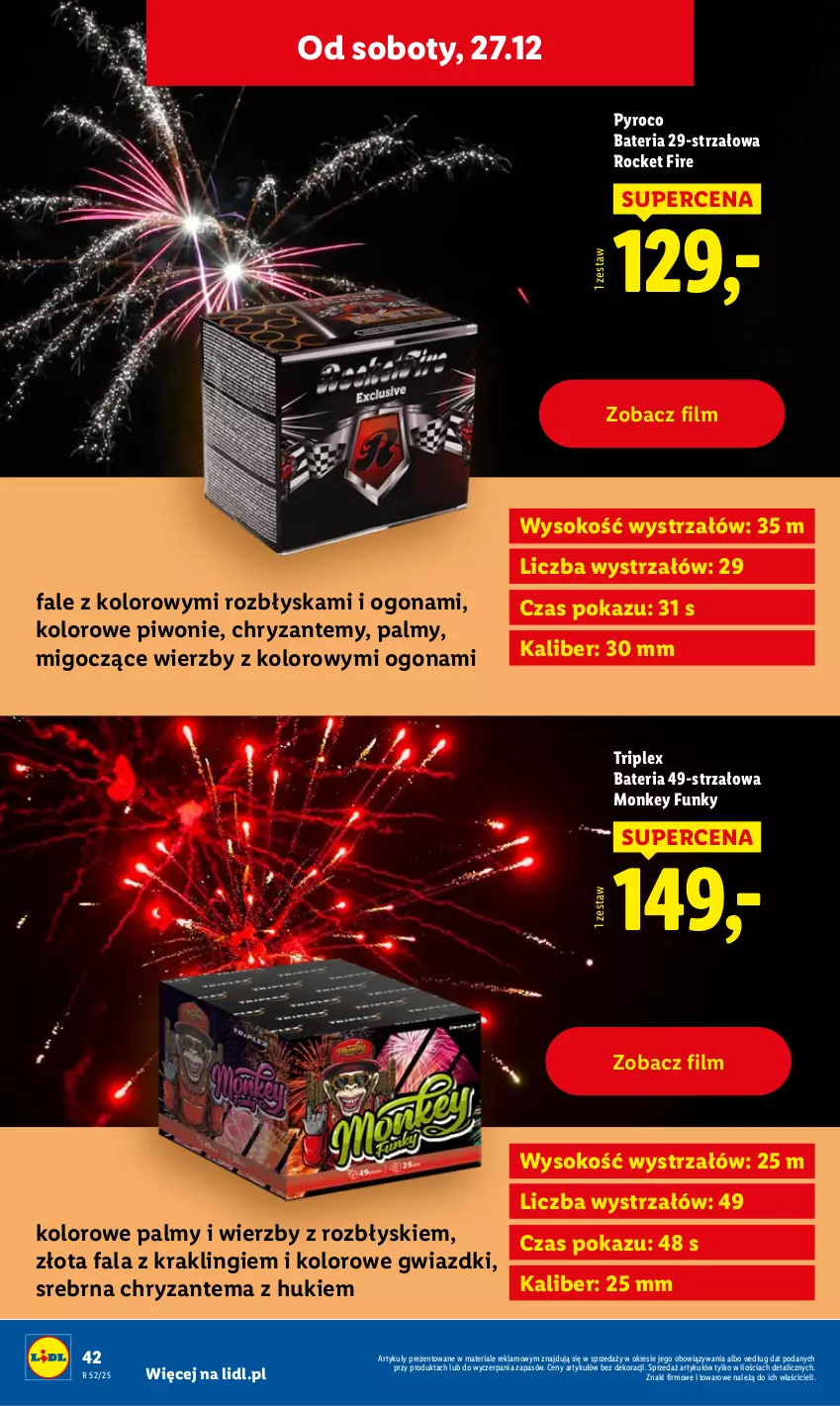 Gazetka promocyjna Lidl - GAZETKA - ważna 22.12 do 27.12.2025 - strona 46 - produkty: Bateria, Chryzantema, Fa, Piwo, Sok, Strzałów