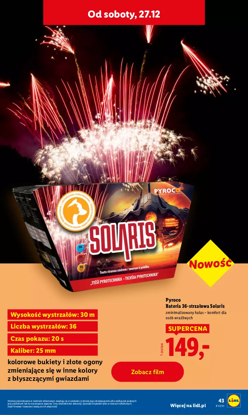 Gazetka promocyjna Lidl - GAZETKA - ważna 22.12 do 27.12.2025 - strona 47 - produkty: Bateria, Bukiet, Gwiazda, Sok, Strzałów