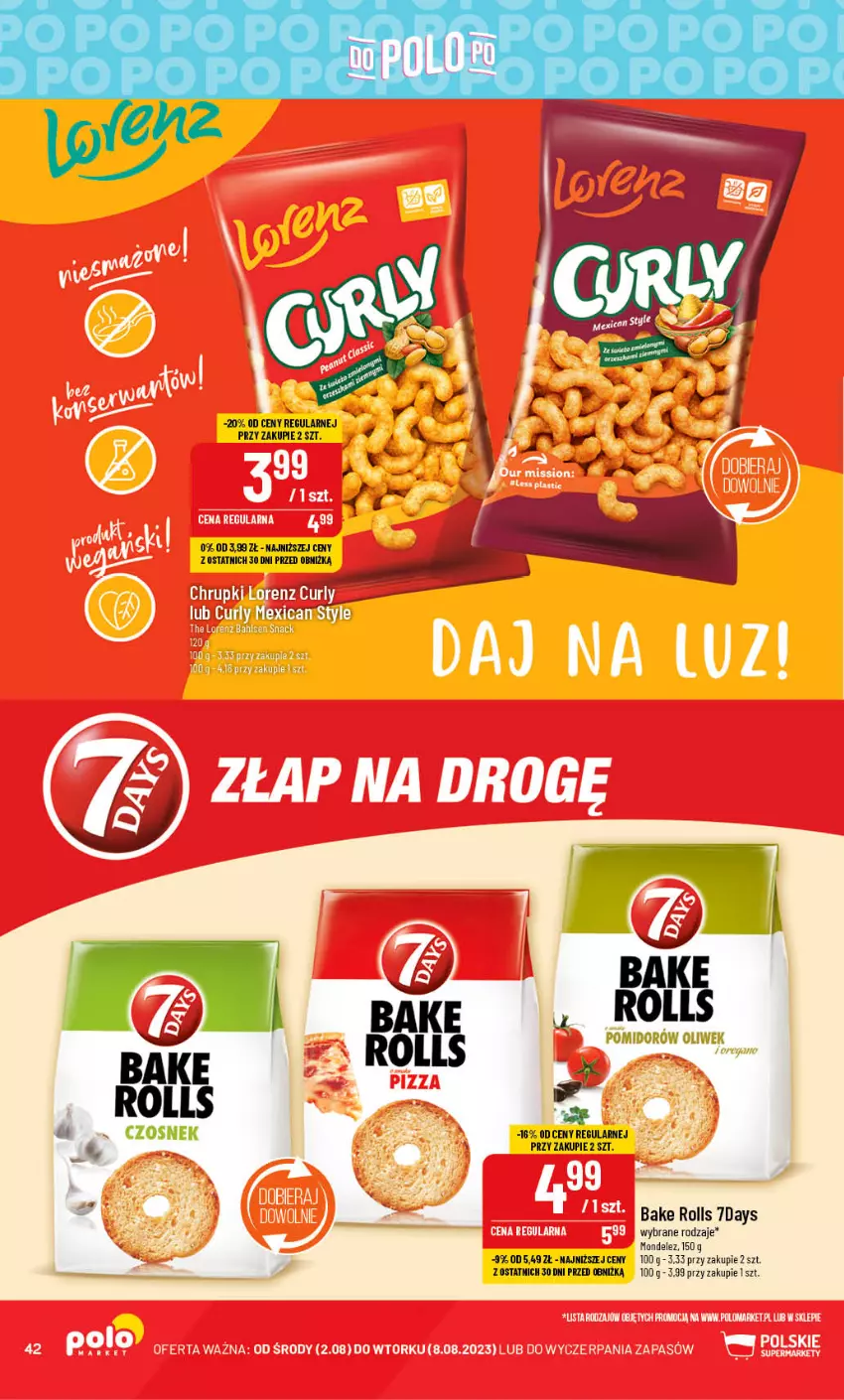 Gazetka promocyjna PoloMarket - Gazetka pomocyjna - ważna 02.08 do 08.08.2023 - strona 42 - produkty: Bake Rolls, Czosnek, Fa, Lack