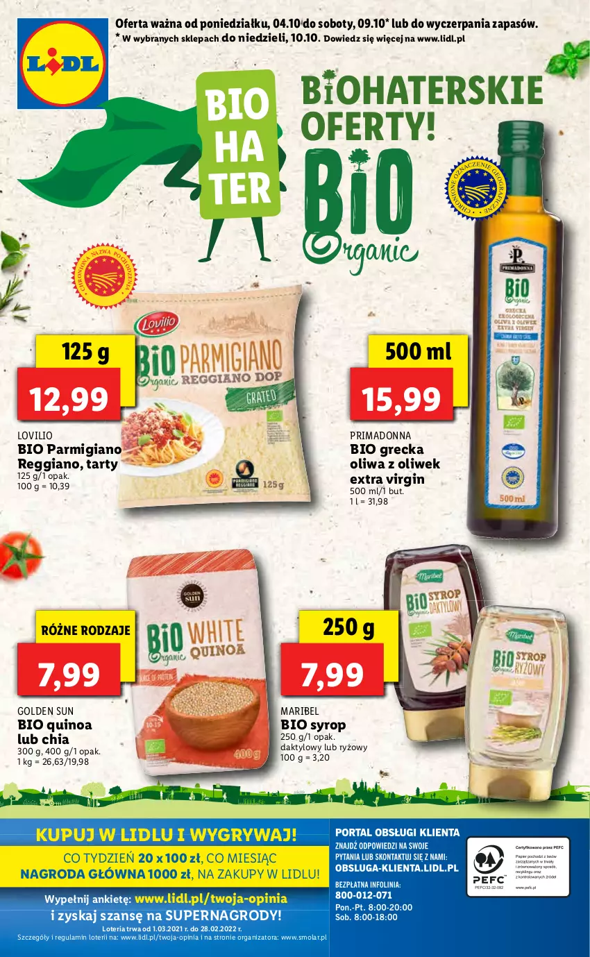 Gazetka promocyjna Lidl - GAZETKA - ważna 04.10 do 10.10.2021 - strona 49 - produkty: Chia, Gin, Lovi, Mola, Oliwa z oliwek, Prima, Ryż, Syrop