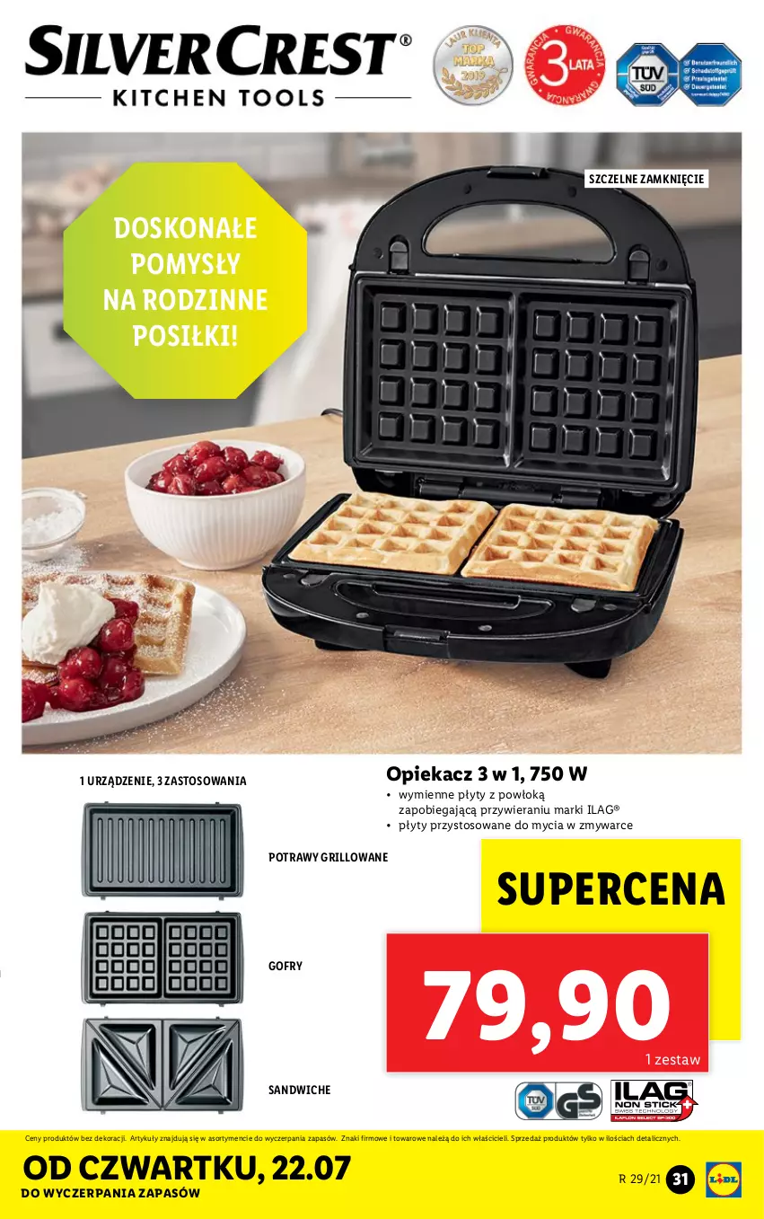 Gazetka promocyjna Lidl - GAZETKA - ważna 19.07 do 24.07.2021 - strona 31 - produkty: Gofry, Grill