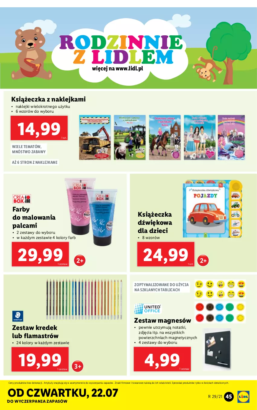 Gazetka promocyjna Lidl - GAZETKA - ważna 19.07 do 24.07.2021 - strona 45 - produkty: Dzieci, Fa, Klej