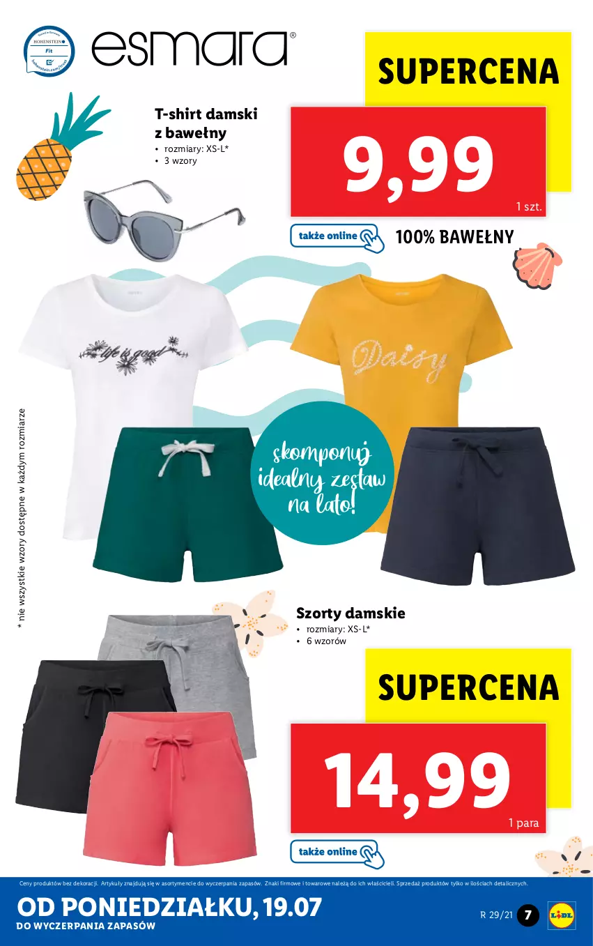 Gazetka promocyjna Lidl - GAZETKA - ważna 19.07 do 24.07.2021 - strona 7 - produkty: Szorty, T-shirt