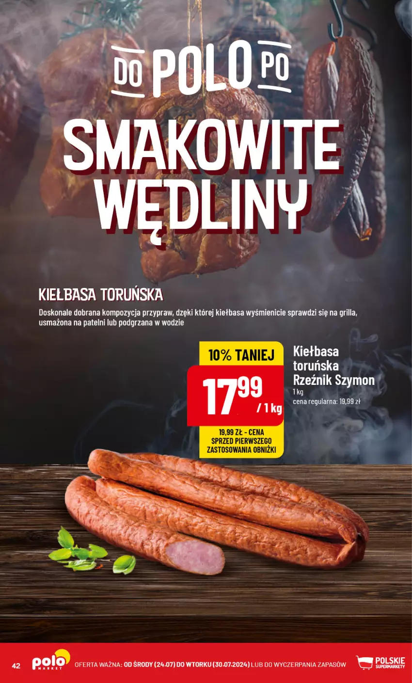 Gazetka promocyjna PoloMarket - Gazetka pomocyjna - ważna 24.07 do 30.07.2024 - strona 42 - produkty: Grill, Kiełbasa