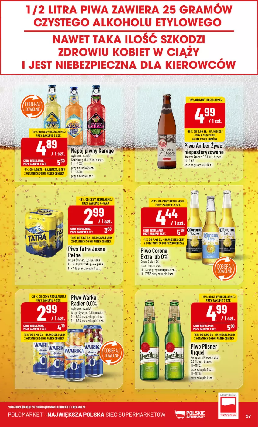 Gazetka promocyjna PoloMarket - Gazetka pomocyjna - ważna 24.07 do 30.07.2024 - strona 57 - produkty: Carlsberg, Coca-Cola, Gra, LG, Piec, Piwa, Piwo, Radler, Tatra, Tera, Warka