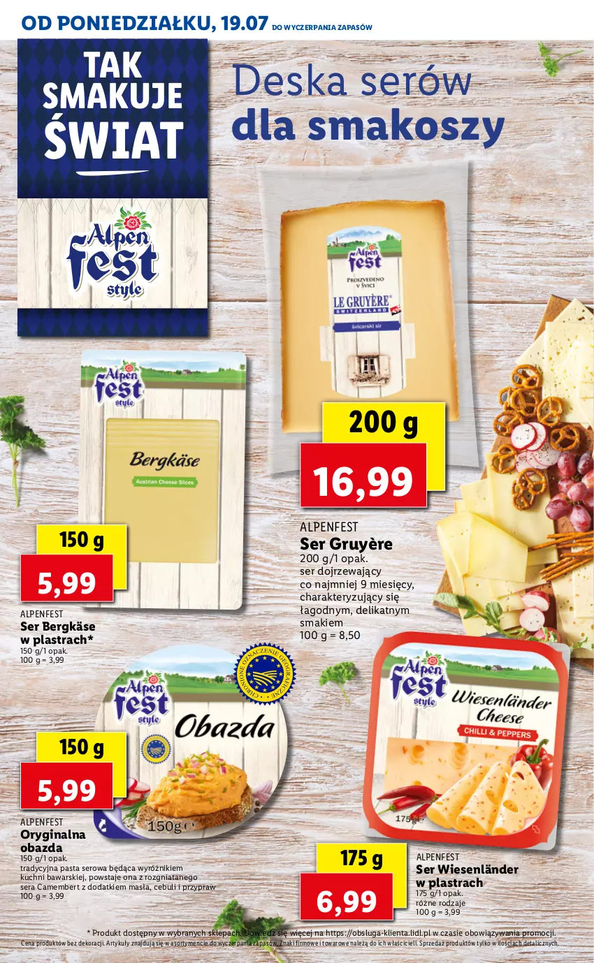 Gazetka promocyjna Lidl - TYDZIEŃ W STYLU ALPEJSKIM - ważna 19.07 do 23.07.2021 - strona 6 - produkty: Camembert, Deska serów, Gin, Kosz, Ser