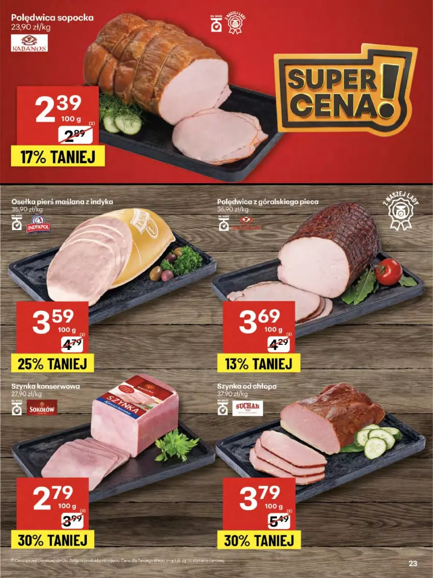 Gazetka promocyjna Delikatesy Centrum - Franczyza DC30 Czwartek - ważna 24.07 do 30.07.2025 - strona 23 - produkty: Kabanos, LANA, Polędwica
