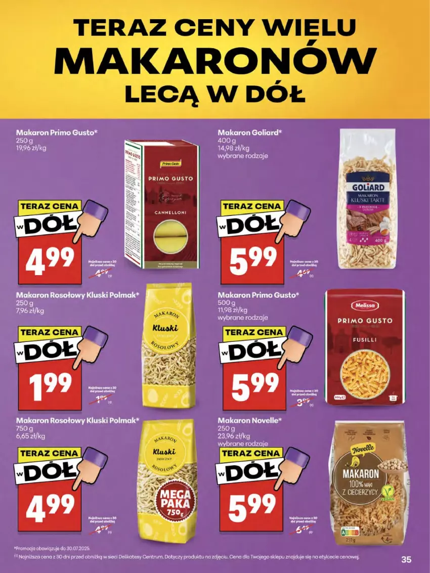 Gazetka promocyjna Delikatesy Centrum - Franczyza DC30 Czwartek - ważna 24.07 do 30.07.2025 - strona 35 - produkty: Goliard, Makaron, Olma, Rum, Tera