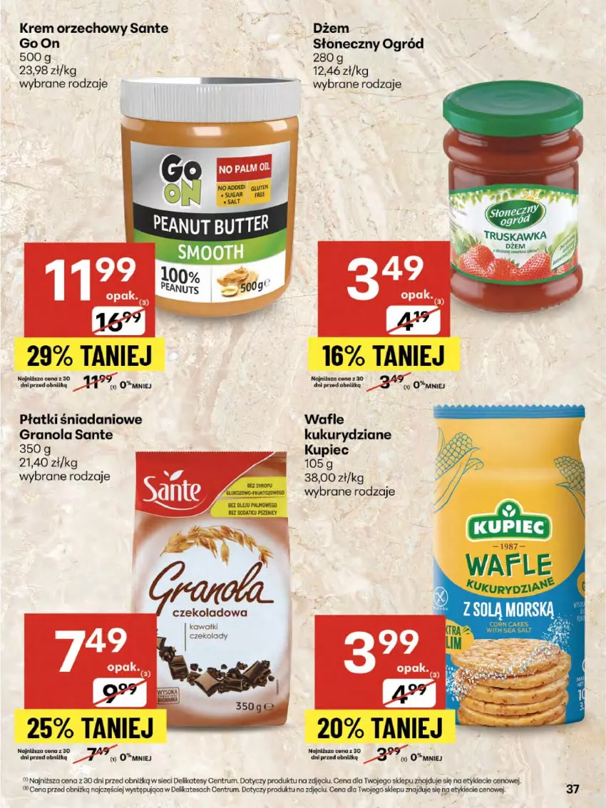 Gazetka promocyjna Delikatesy Centrum - Franczyza DC30 Czwartek - ważna 24.07 do 30.07.2025 - strona 37 - produkty: Danio, Dżem, Gra, Granola, Kawa, Krem orzechowy, Ogród, Rum, Sante, Wafle