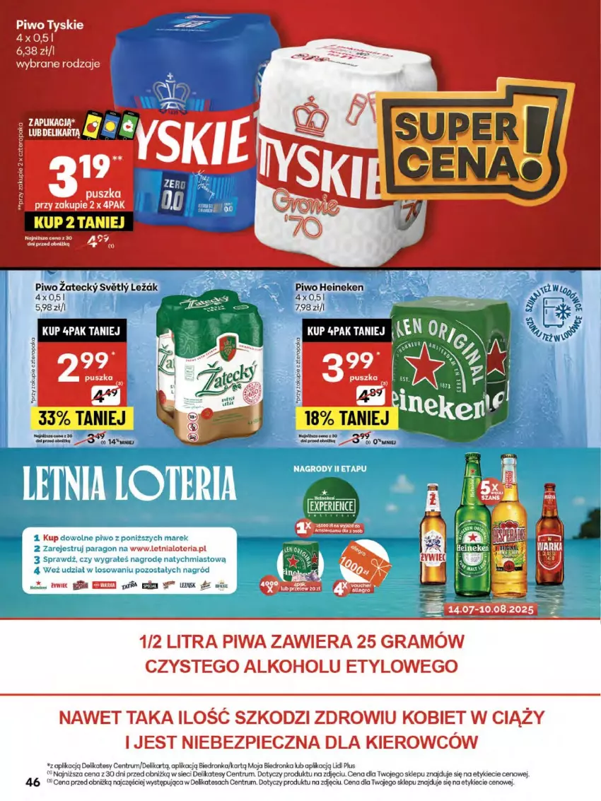 Gazetka promocyjna Delikatesy Centrum - Franczyza DC30 Czwartek - ważna 24.07 do 30.07.2025 - strona 46 - produkty: Dron, Gra, Heineken, Piec, Piwa, Piwo, Por, Rum, Tyskie