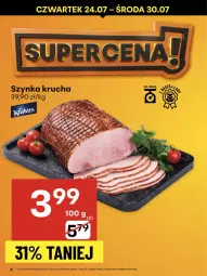 Gazetka promocyjna Delikatesy Centrum - Franczyza DC30 Czwartek - Gazetka - ważna od 30.07 do 30.07.2025 - strona 4 - produkty: Szynka