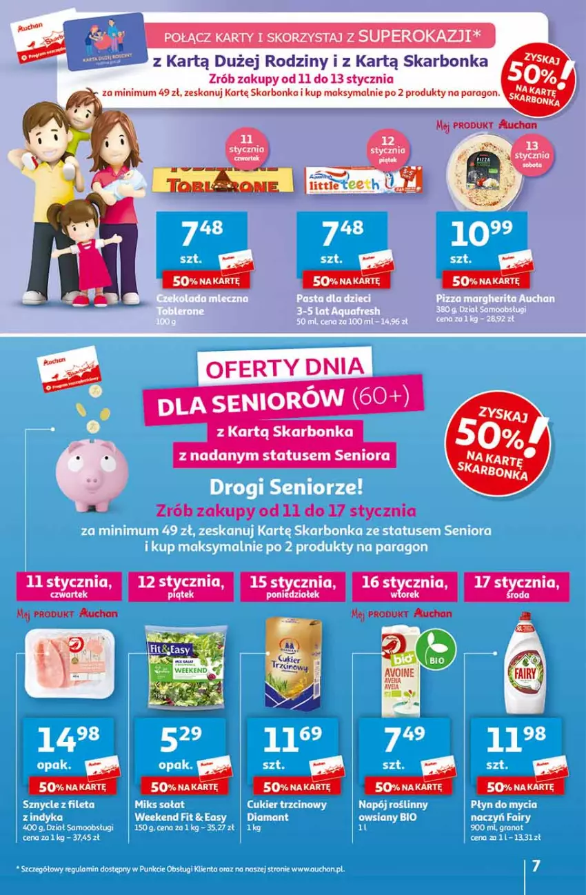 Gazetka promocyjna Auchan - Gazetka Ceny w dół Część 2 Hipermarket Auchan - ważna 11.01 do 17.01.2024 - strona 7