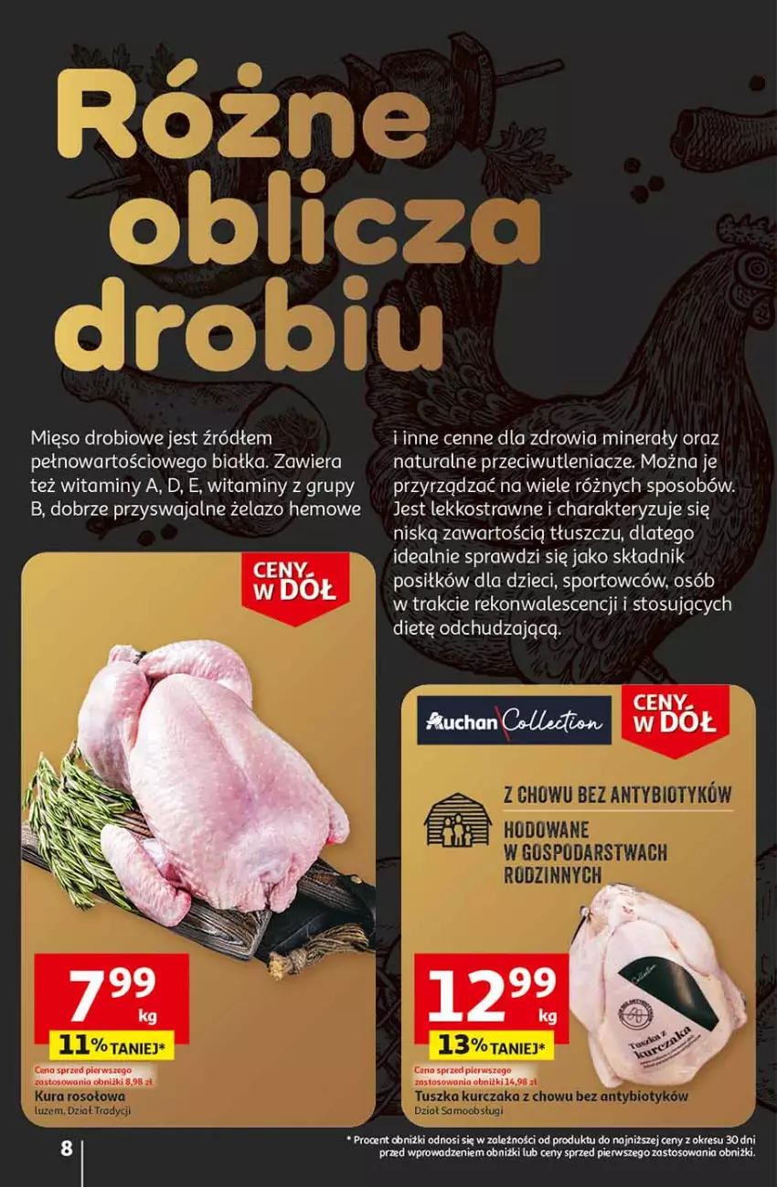 Gazetka promocyjna Auchan - Gazetka Ceny w dół Część 2 Hipermarket Auchan - ważna 11.01 do 17.01.2024 - strona 8 - produkty: Dzieci, Fa, Mięso, Olej, Por, Sport, Tusz