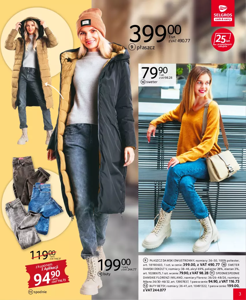 Gazetka promocyjna Selgros - Katalog Tekstylia - ważna 06.10 do 19.10.2022 - strona 3 - produkty: Buty, Lorenz, Płaszcz, Spodnie, Sweter