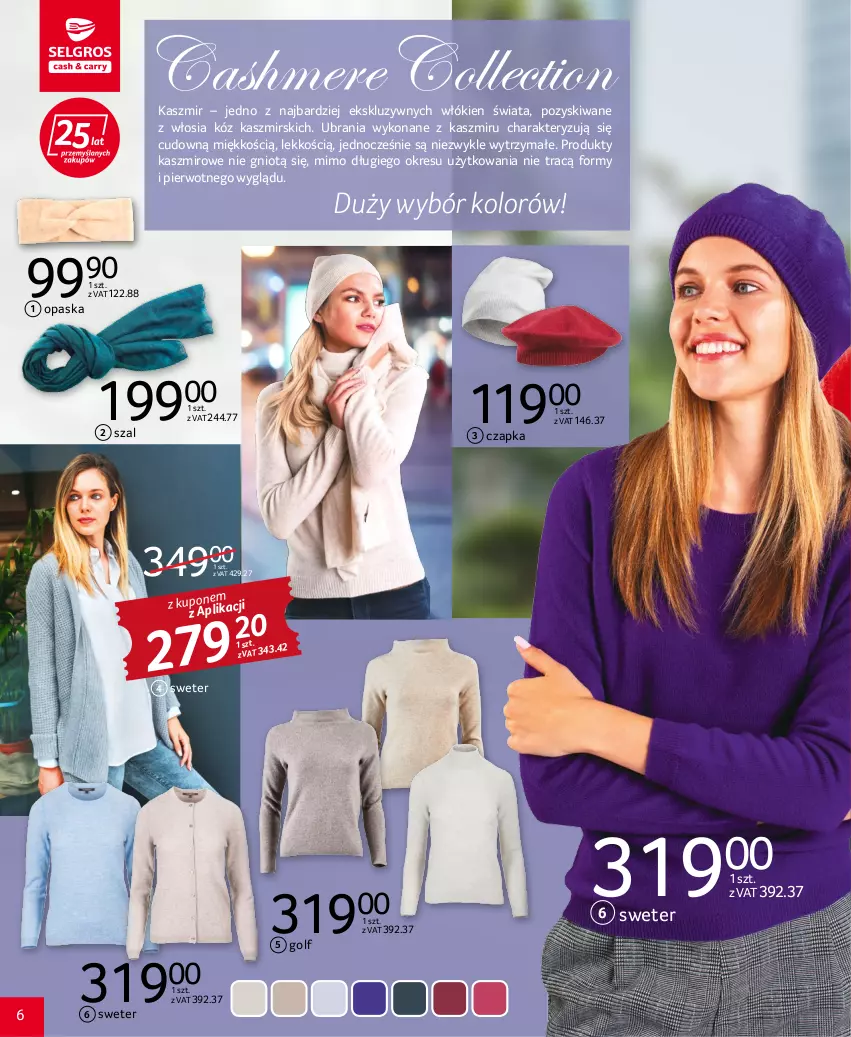 Gazetka promocyjna Selgros - Katalog Tekstylia - ważna 06.10 do 19.10.2022 - strona 6 - produkty: Czapka, Opaska, Sweter, Szal, Ubrania