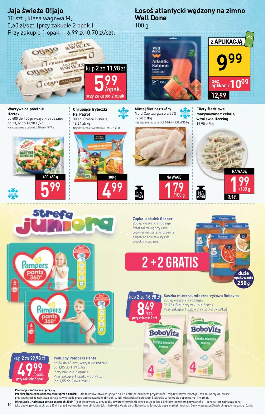 Gazetka promocyjna Stokrotka - Market - ważna 18.01 do 24.01.2024 - strona 11 - produkty: BoboVita, Gerber, Glazura, Gra, Hortex, Jaja, Lazur, Mięso, Mintaj, Owoce, Pampers, Pieluchy, Por, Psi Patrol, Ryż, Warzywa