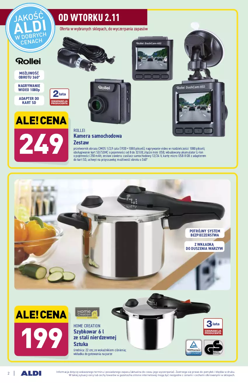 Gazetka promocyjna Aldi - Katalog Moda i Dom - ważna 02.11 do 06.11.2021 - strona 2 - produkty: Akumulator, Gry, Kamera, Obraz, Piec, Szybkowar