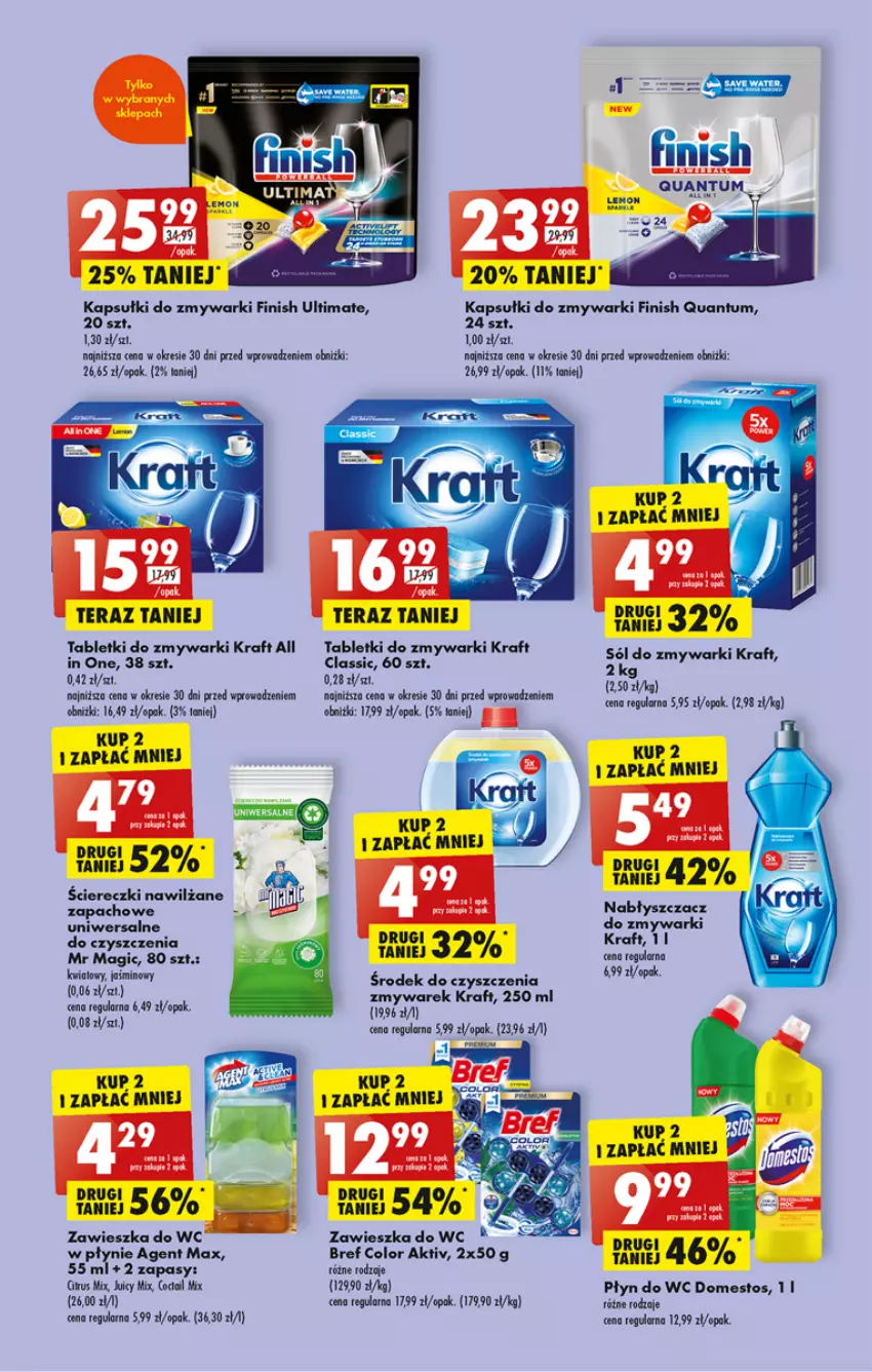 Gazetka promocyjna Biedronka - Od poniedzialku - ważna 17.07 do 22.07.2023 - strona 45 - produkty: Bref, Domestos, Finish, Sól, Tablet, Tabletki do zmywarki, Tera, Zawieszka do wc, Zmywarki