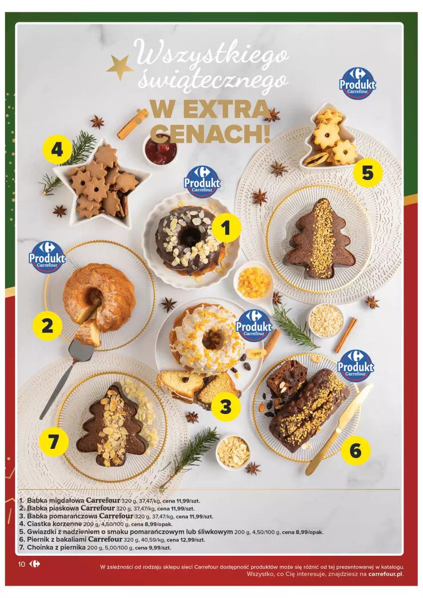 Gazetka promocyjna Carrefour - Gazetke Carrefour - ważna 12.12 do 18.12.2022 - strona 10 - produkty: Babka, Choinka, Ciastka, Inka, Piernik