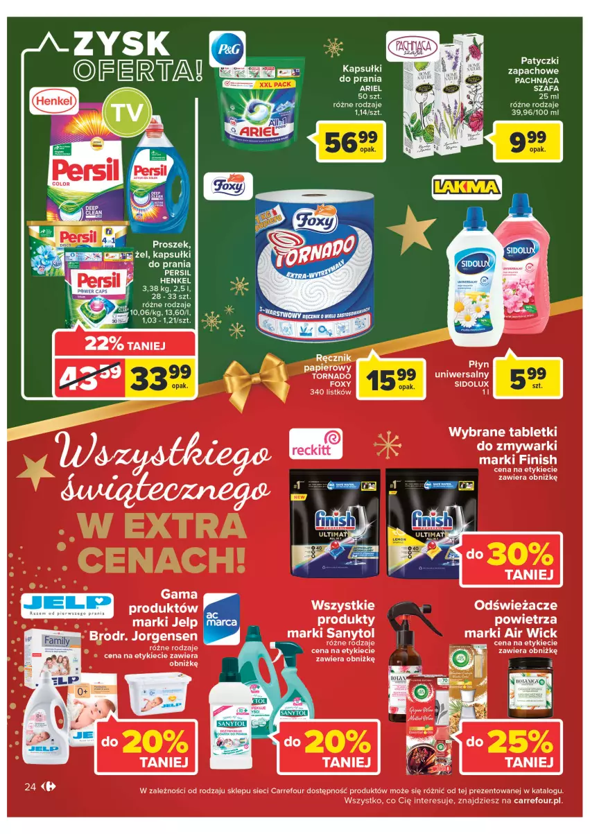 Gazetka promocyjna Carrefour - Gazetke Carrefour - ważna 12.12 do 18.12.2022 - strona 24 - produkty: Ariel, Foxy, Ręcznik, Sanytol, Tablet