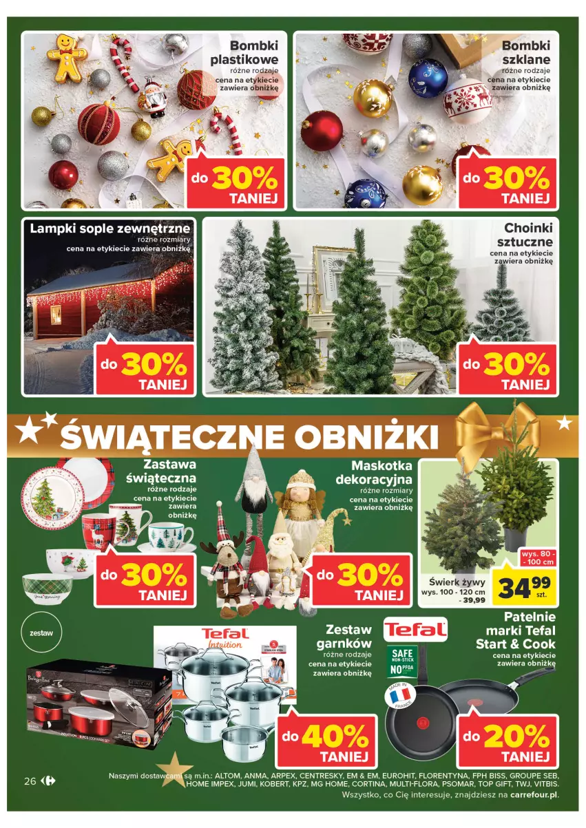 Gazetka promocyjna Carrefour - Gazetke Carrefour - ważna 12.12 do 18.12.2022 - strona 26 - produkty: Bombki, Fa, Flora, Tefal, Top