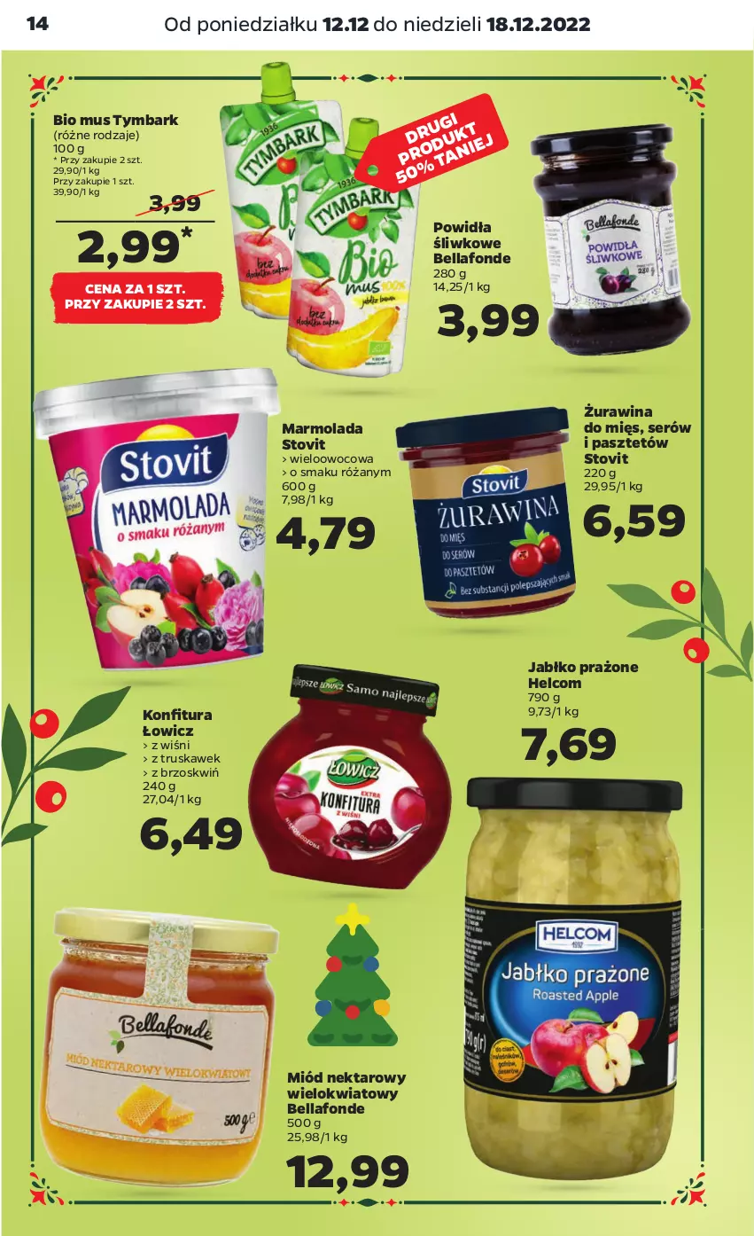 Gazetka promocyjna Netto - Artykuły spożywcze - ważna 12.12 do 18.12.2022 - strona 14 - produkty: Bell, Bella, HELCOM, Konfitura, Marmolada, Miód, Mola, Mus, Nektar, Pasztet, Róża, Ser, Tymbark