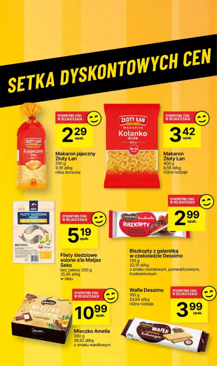 Gazetka promocyjna Delikatesy Centrum - NOWA GAZETKA Delikatesy Centrum od 16 maja! 16-22.05.2024 - ważna 16.05 do 22.05.2024 - strona 44 - produkty: Biszkopty, Gala, Makaron, Matjas, Mleczko, Olej, SEKO, Wafle