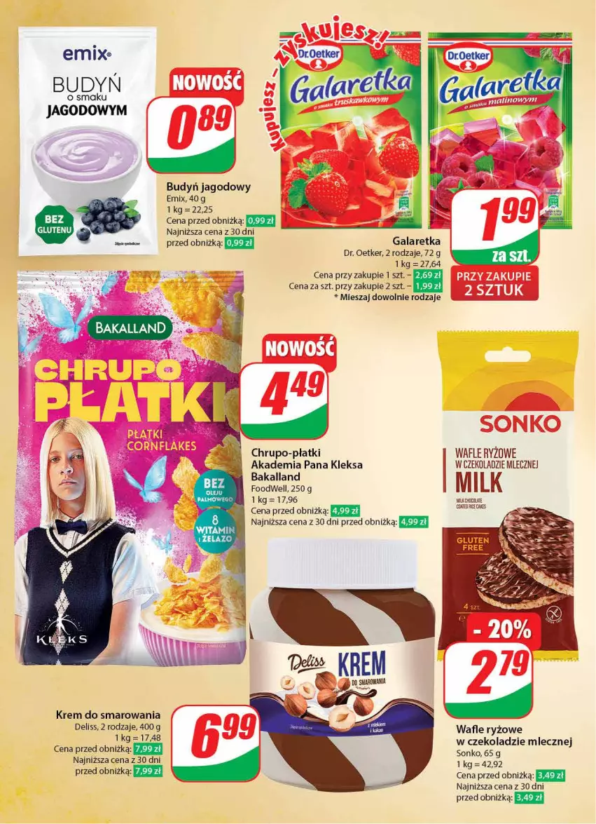 Gazetka promocyjna Dino - Gazetka 2 - ważna 09.01 do 16.01.2024 - strona 12 - produkty: Bakalland, Budyń, Deliss, Dr. Oetker, Gala, Galaretka, HP, Ryż, Sonko, Wafle