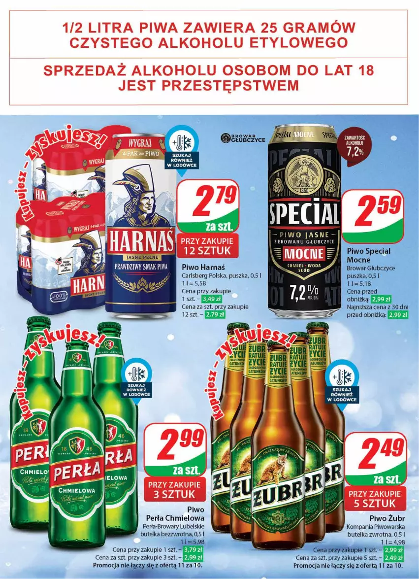 Gazetka promocyjna Dino - Gazetka 2 - ważna 09.01 do 16.01.2024 - strona 36 - produkty: Carlsberg, Harnaś, Perła, Piwo, Piwo jasne, Woda